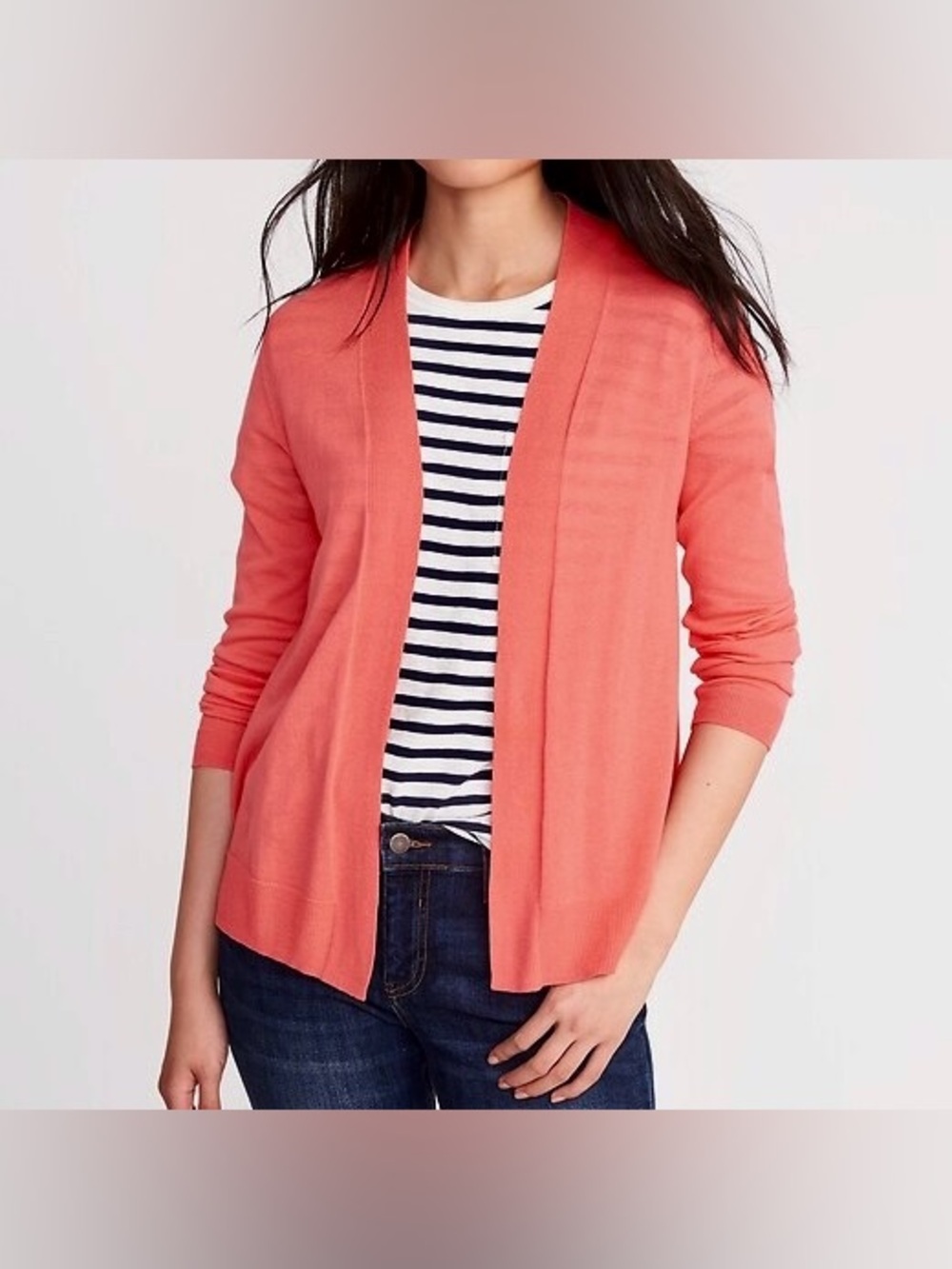 OLD NAVY || Open-Front Sweater in Coral Pink - SZ Small